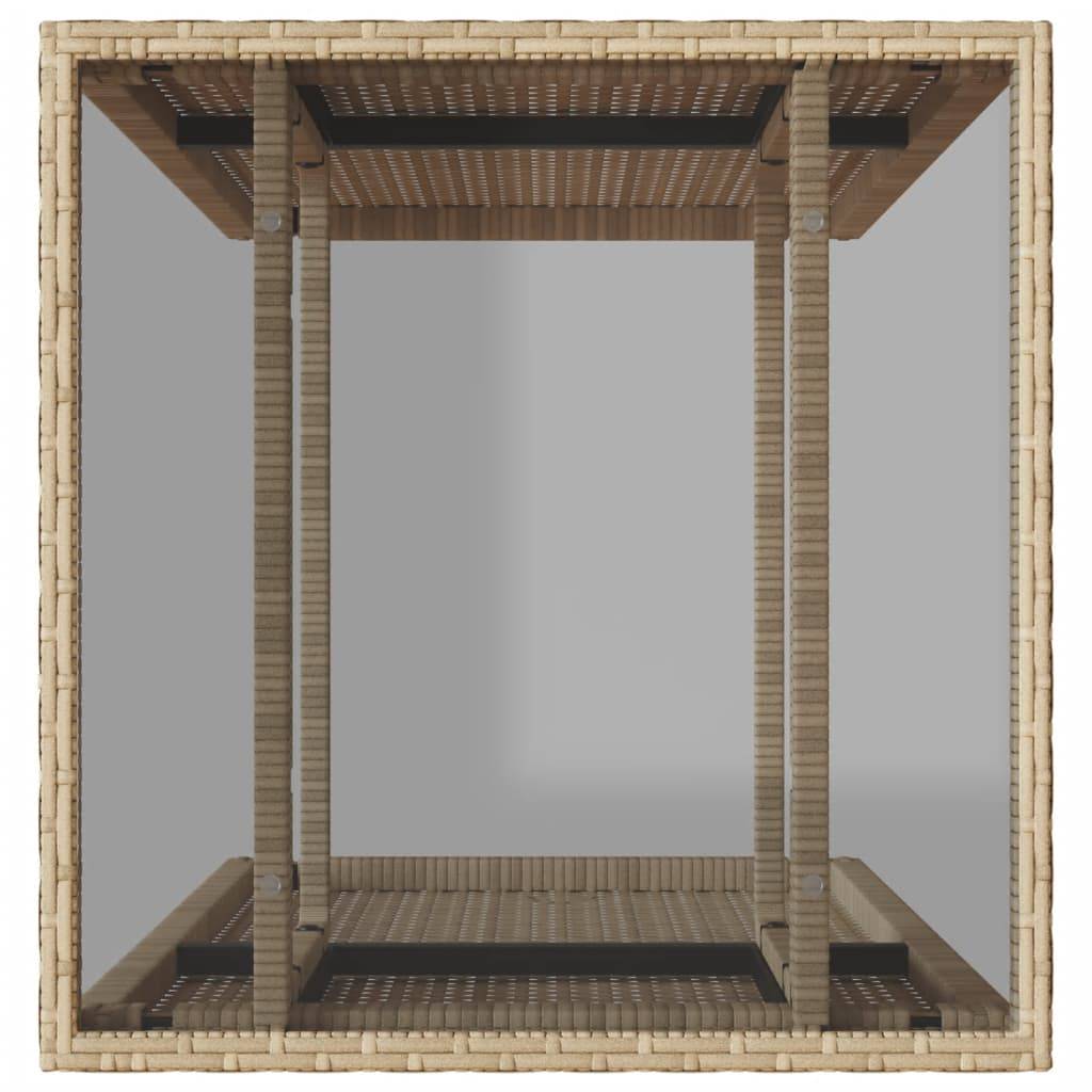 ComfortXL - Salon de Jardin Compact 2 Personnes Résine Tressée, Table en Verre et Rangement Malin Beige – ComfortXL Outdoor Living - Image 7