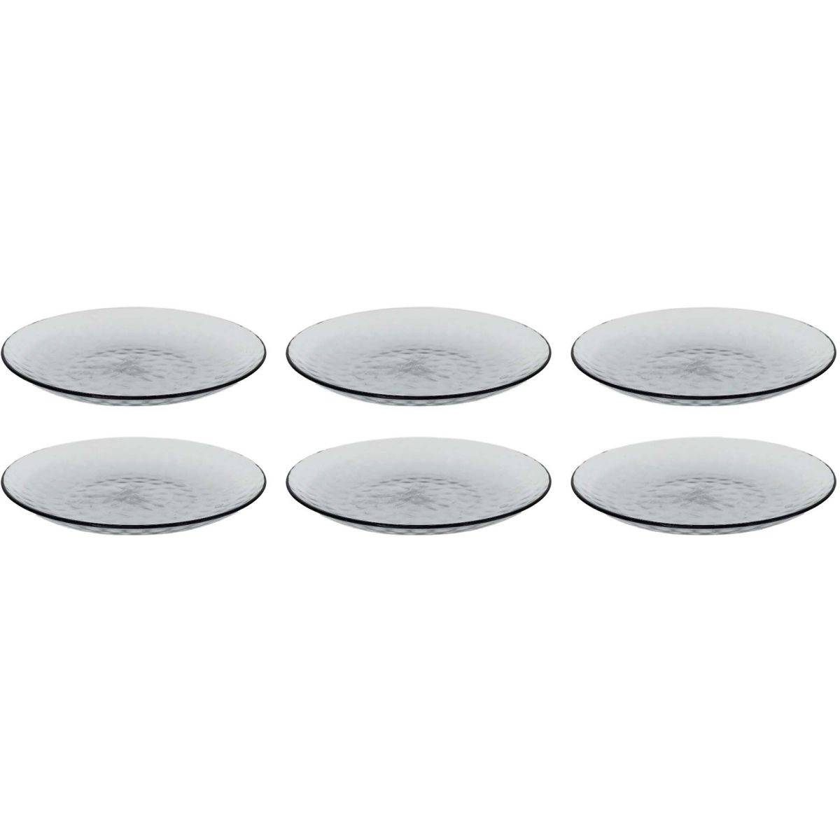 The Home Deco Factory - Assiettes en plastique effet martelé (Lot de 6) - Image 1