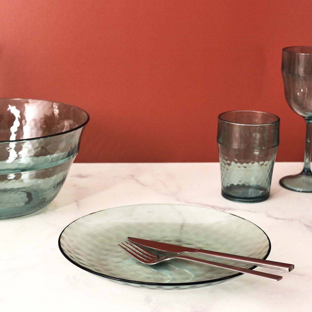 The Home Deco Factory - Assiettes en plastique effet martelé (Lot de 6) - Image 2