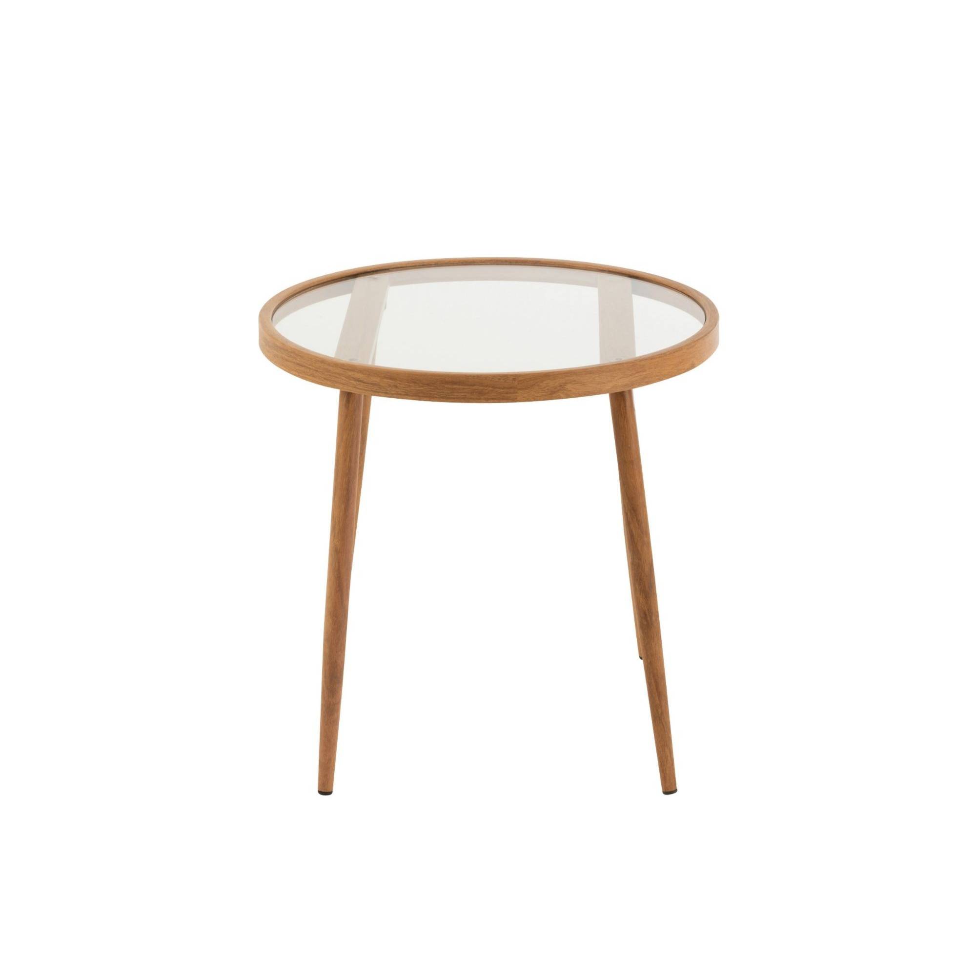 Autre - Table basse ronde en métal et verre D50 (lot de 2) - MALAGA - Image 5