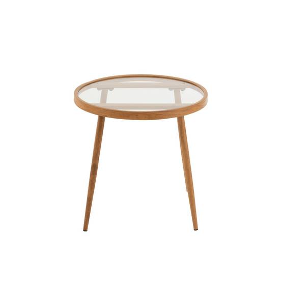 Autre - Table basse ronde en métal et verre D50 (lot de 2) - MALAGA - Image 4