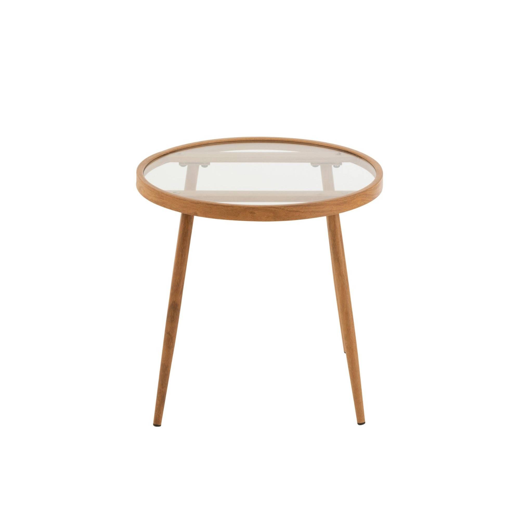 Autre - Table basse ronde en métal et verre D50 (lot de 2) - MALAGA - Image 4
