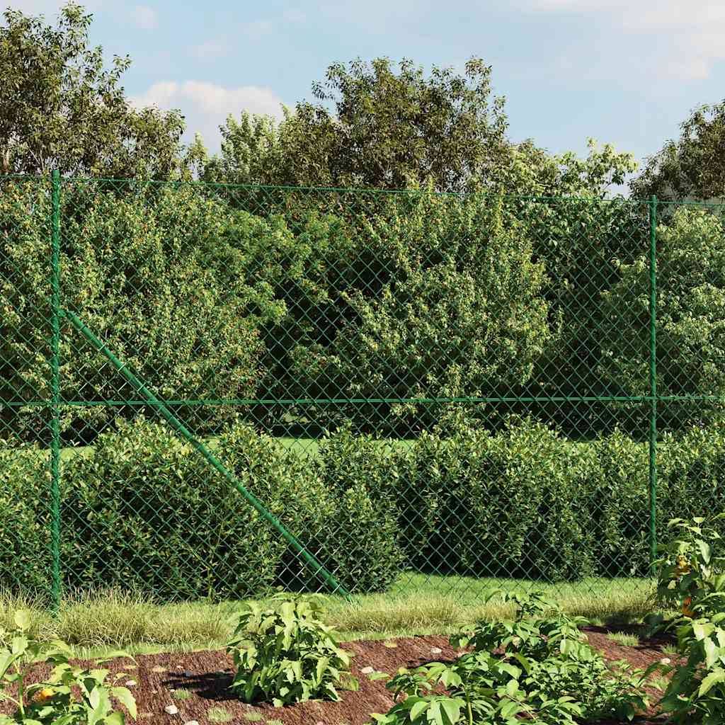 Grillage Souple Galvanisé Propriété Enclos Animaux Vert 1,4x10m - ComfortXL Outdoor Living - Image 1