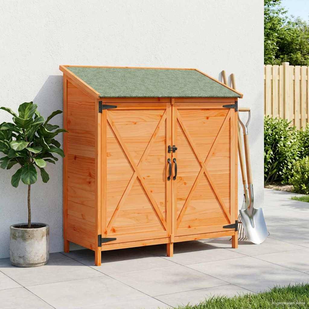 Vidaxl - Abri de jardin Marron 106 x 56 x 113,5 cm Bois de Sapin Massif vidaXL 42033475 - Image 4