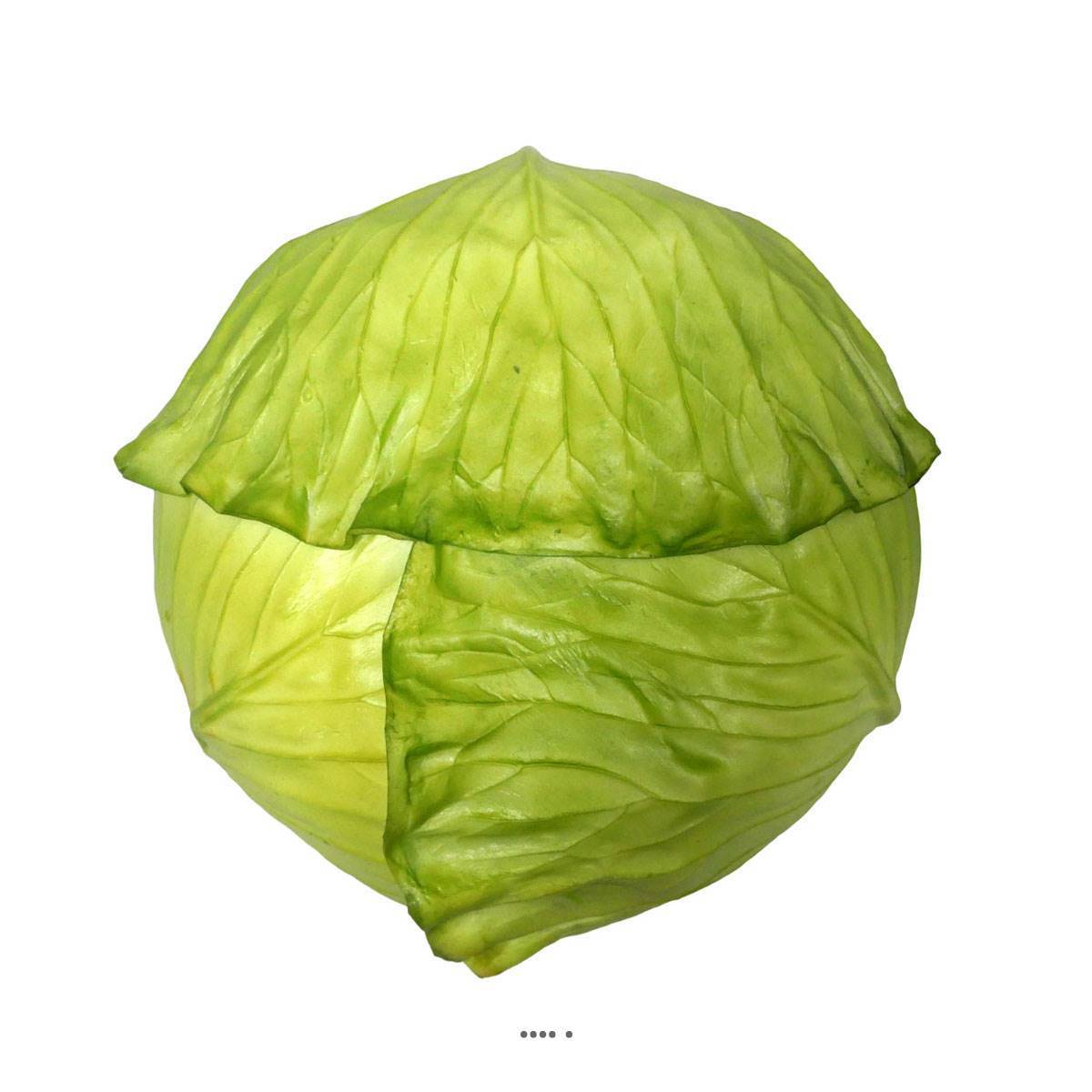 Faux Chou blanc pour décors D 19 cm - Image 2