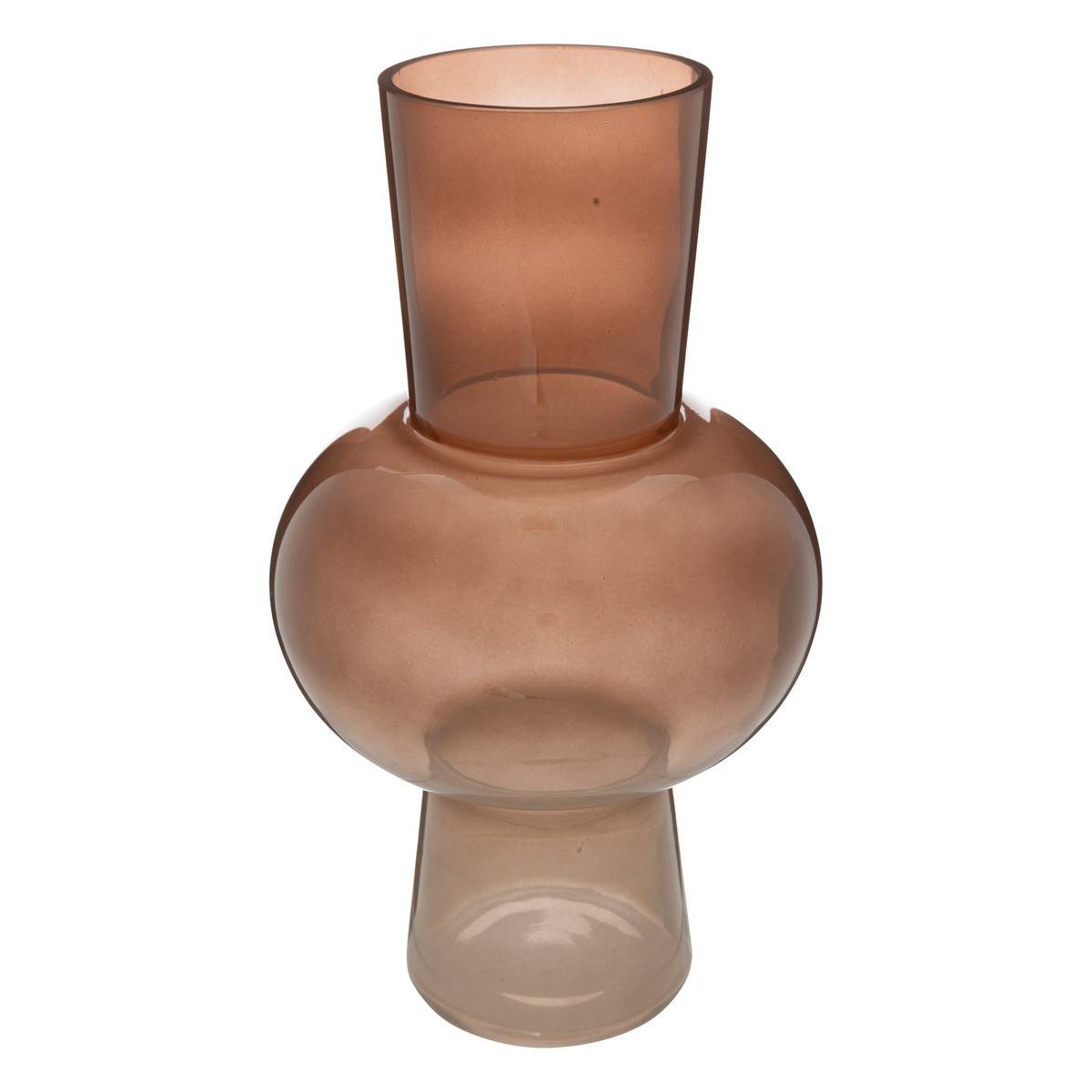 Vase boule et conique en verre Ambre H 40 cm - Image 1