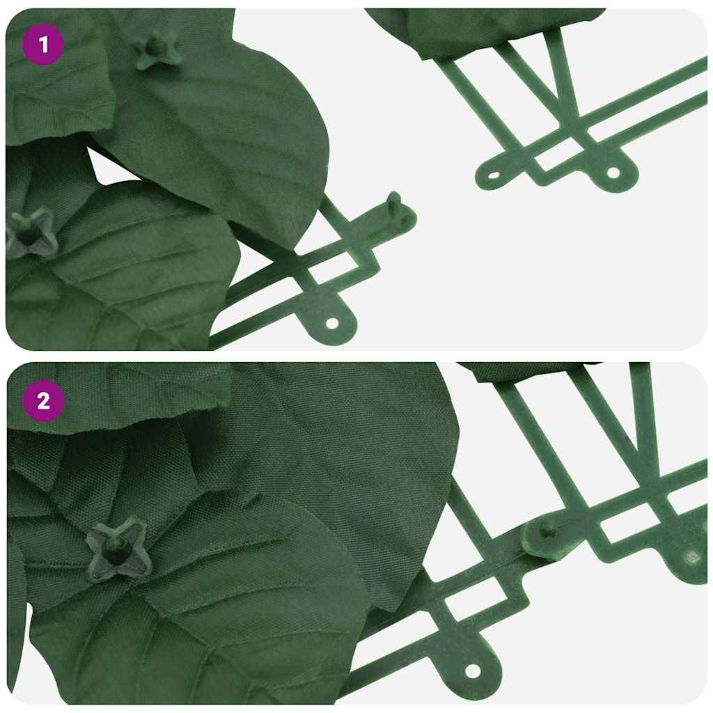 Écran de balcon avec feuilles vert foncé 600 x 150 cm - PANGIVO - Image 5