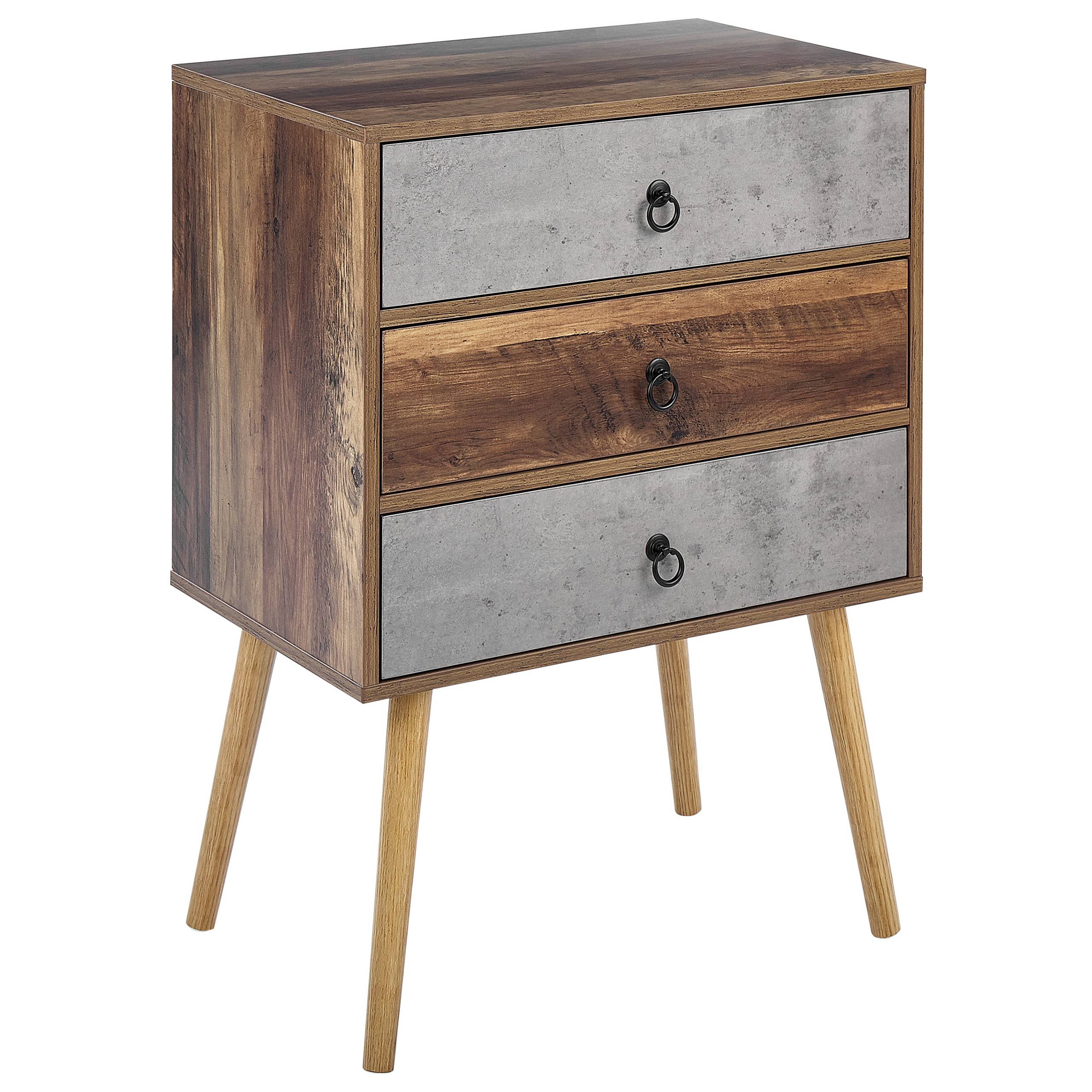 Beliani - Commode Panneau de particules de bois Effet béton gris BATLEY - 60x39x82- Beliani - Image 2