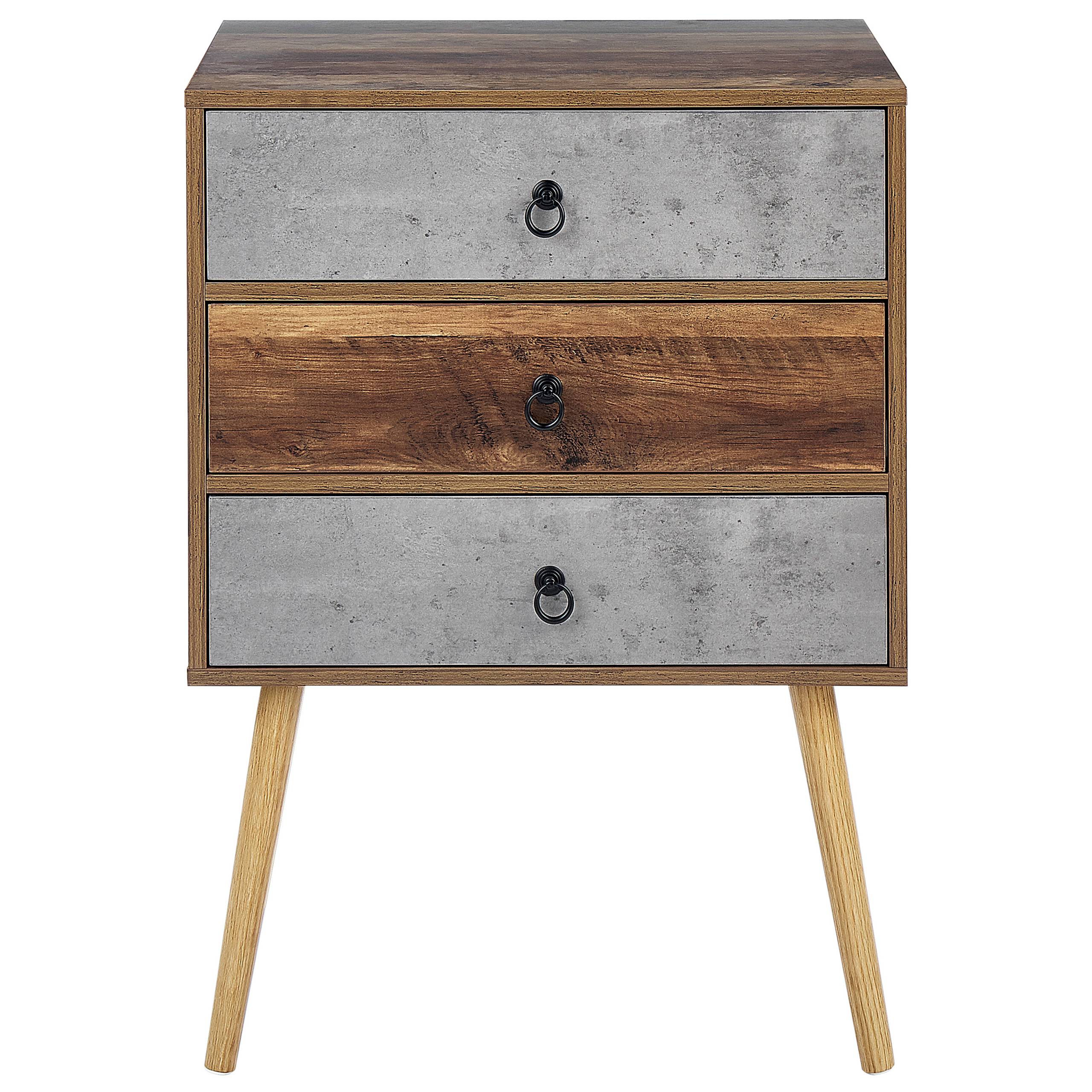 Beliani - Commode Panneau de particules de bois Effet béton gris BATLEY - 60x39x82- Beliani - Image 4