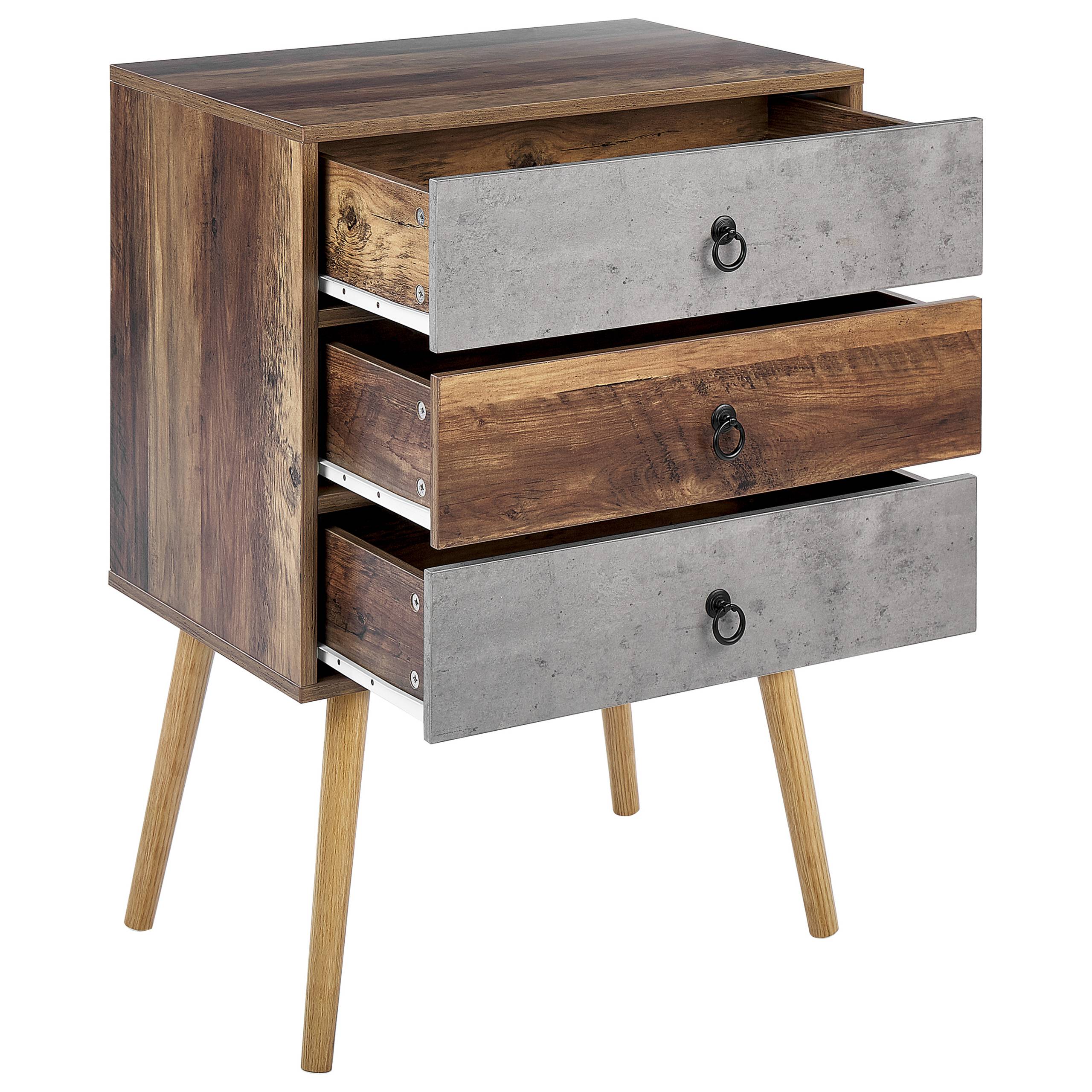 Beliani - Commode Panneau de particules de bois Effet béton gris BATLEY - 60x39x82- Beliani - Image 5