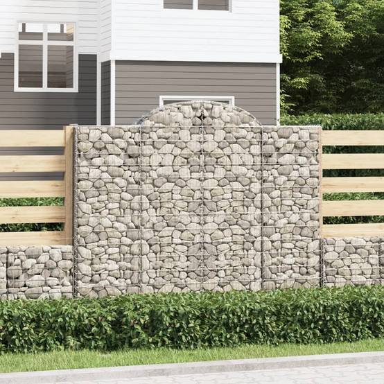 Vidaxl - Paniers à gabions arqués 4 pcs 200x50x160/180 cm Fer galvanisé vidaXL 3146385 - Image 1