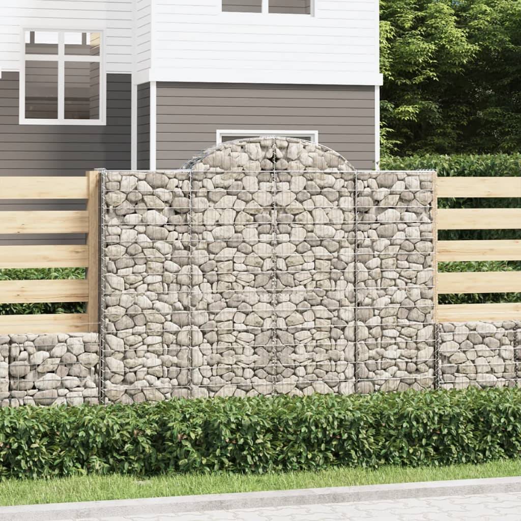 Vidaxl - Paniers à gabions arqués 4 pcs 200x50x160/180 cm Fer galvanisé vidaXL 3146385 - Image 1