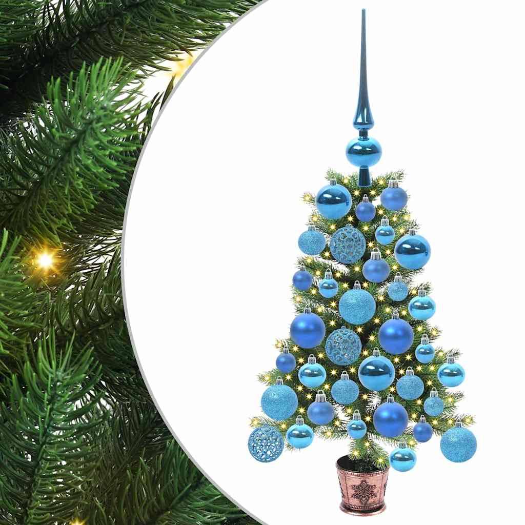 ComfortXL - Petit Sapin de Noël Artificiel Vert 65 cm, Forme Cône Lumineux avec 150 LED et 61 Boules – ComfortXL Outdoor Living - Image 2