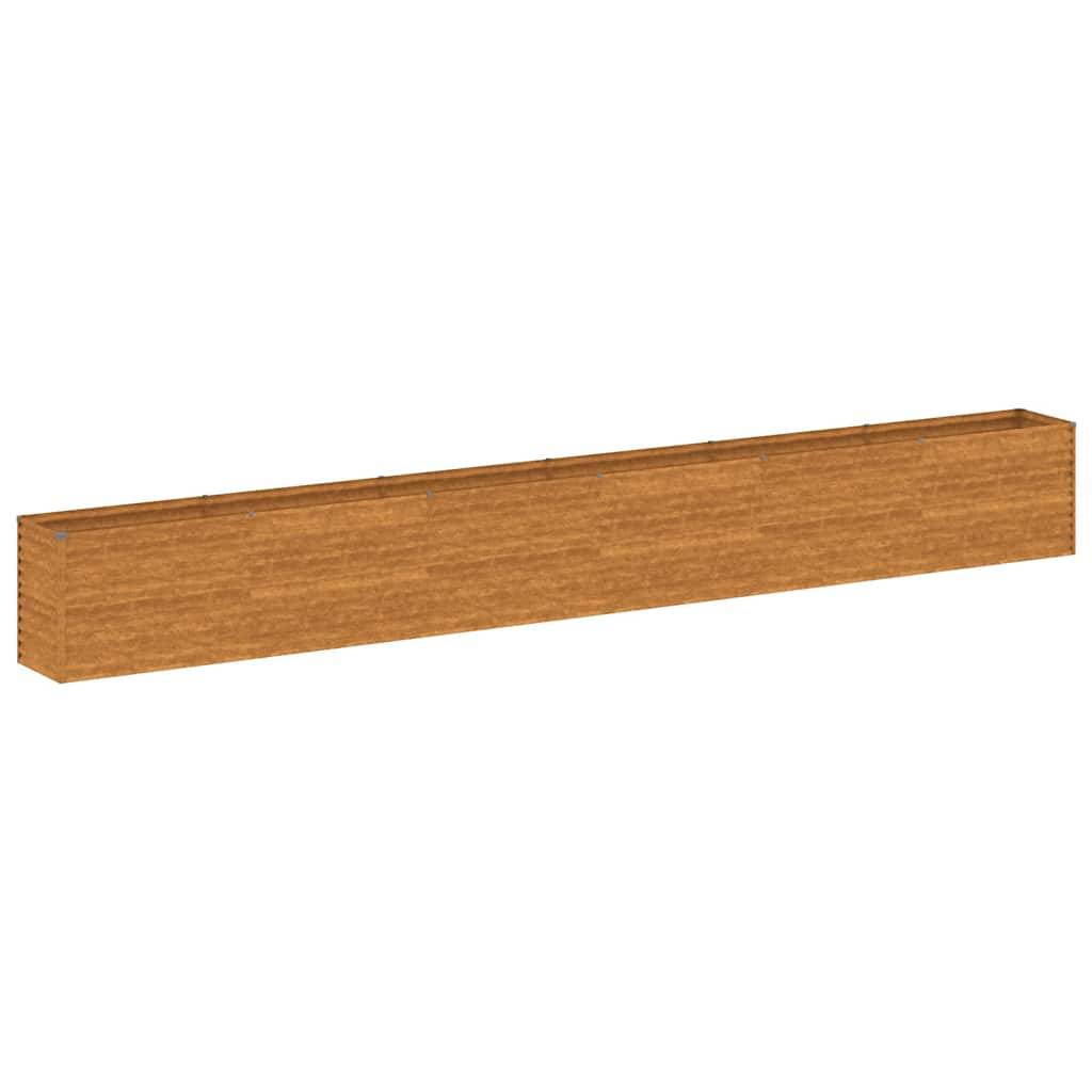 Jardinière surélevée acier corten rouillé 578 x 50 x 69 cm - PANGIVO - Image 2