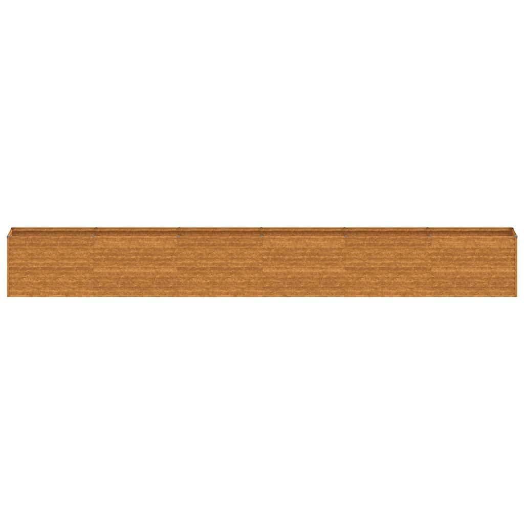 Jardinière surélevée acier corten rouillé 578 x 50 x 69 cm - PANGIVO - Image 4
