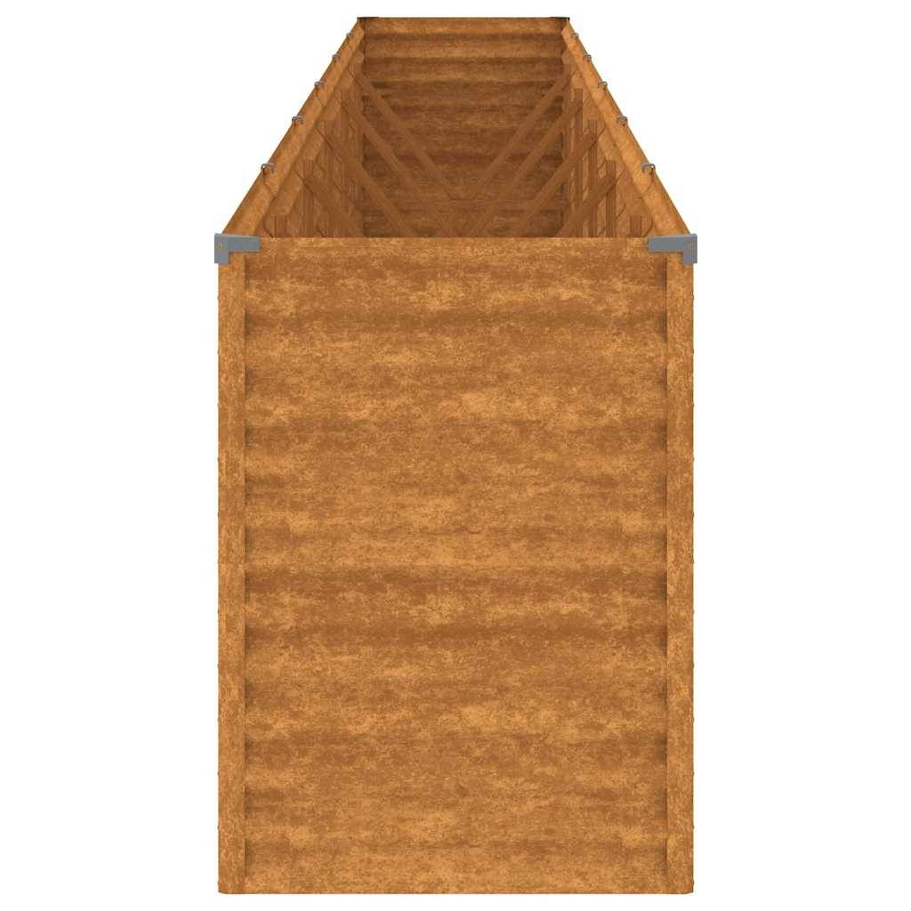 Jardinière surélevée acier corten rouillé 578 x 50 x 69 cm - PANGIVO - Image 5