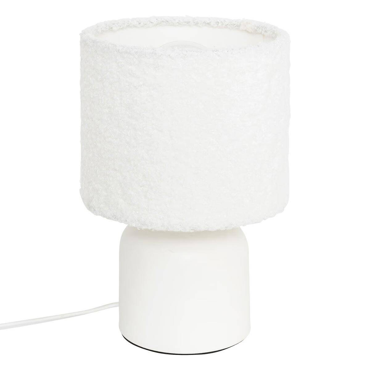 Lampe à Poser Bouclette "Bona" 22cm Blanc - Image 1