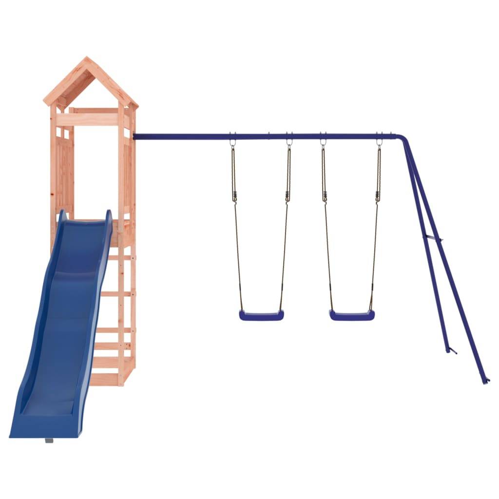 Helloshop26 - Aire de jeux d'extérieur balançoires toboggan portiques robuste jeux jardin 320 x 349 x 238 cm bois massif de douglas - Image 2