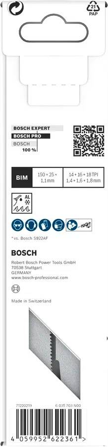 Jeu de 5 lames de scie sabre PRO Medium-Thick Metal precise S937BEF - 150 mm - BOSCH - 2608658991 - Image 9