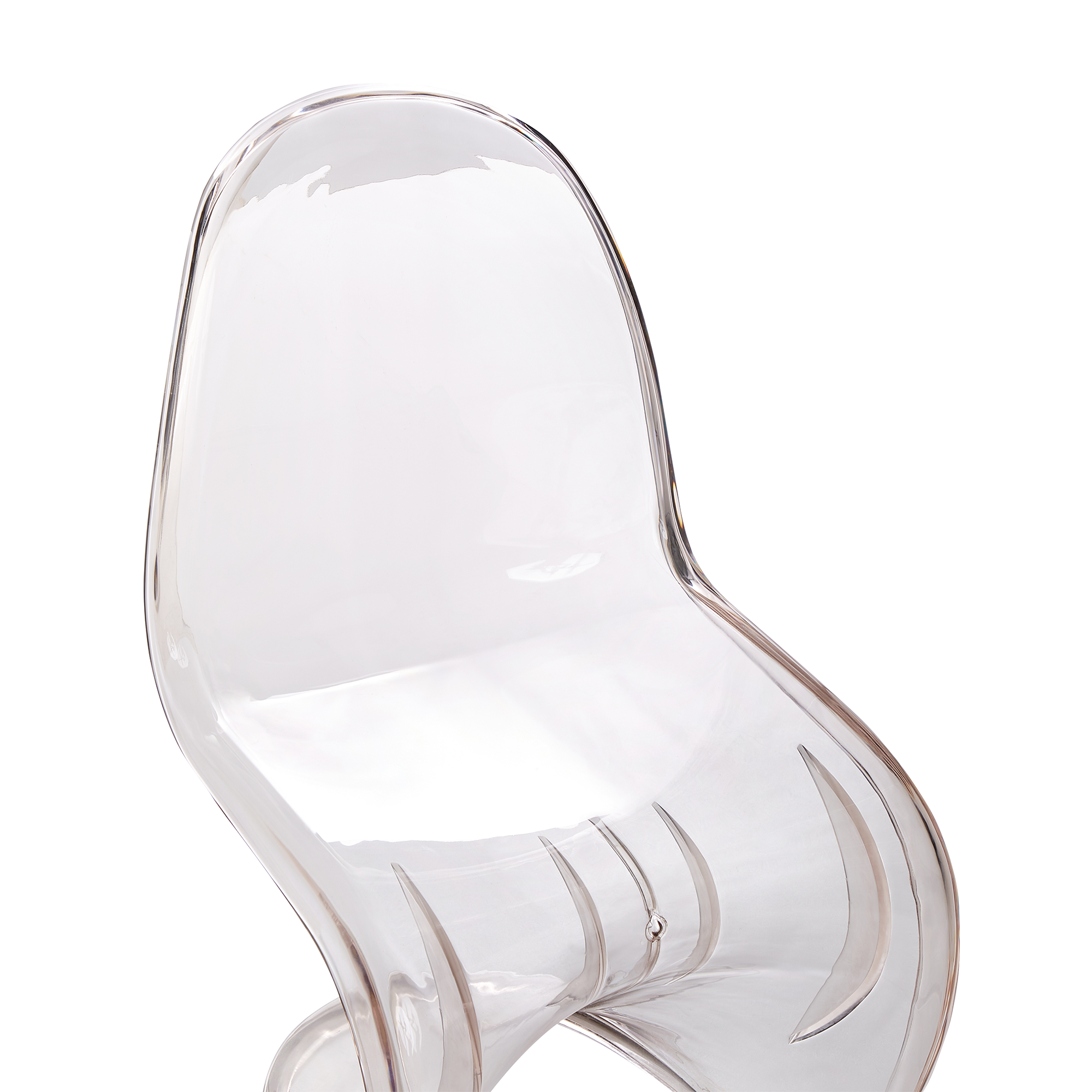 Beliani - Lot de 4 Chaises à Manger Transparents en Plastique Empilables pour Intérieur et Extérieur sans Accoudoirs - Image 8