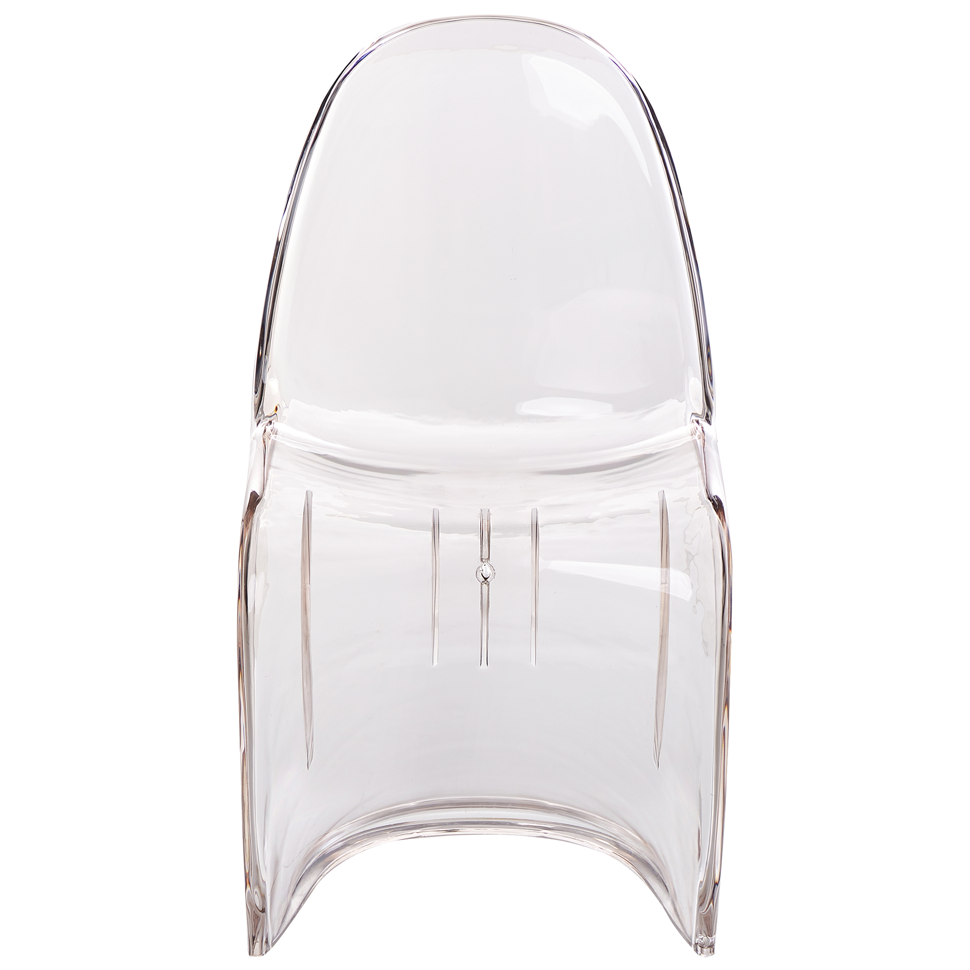 Beliani - Lot de 4 Chaises à Manger Transparents en Plastique Empilables pour Intérieur et Extérieur sans Accoudoirs - Image 5