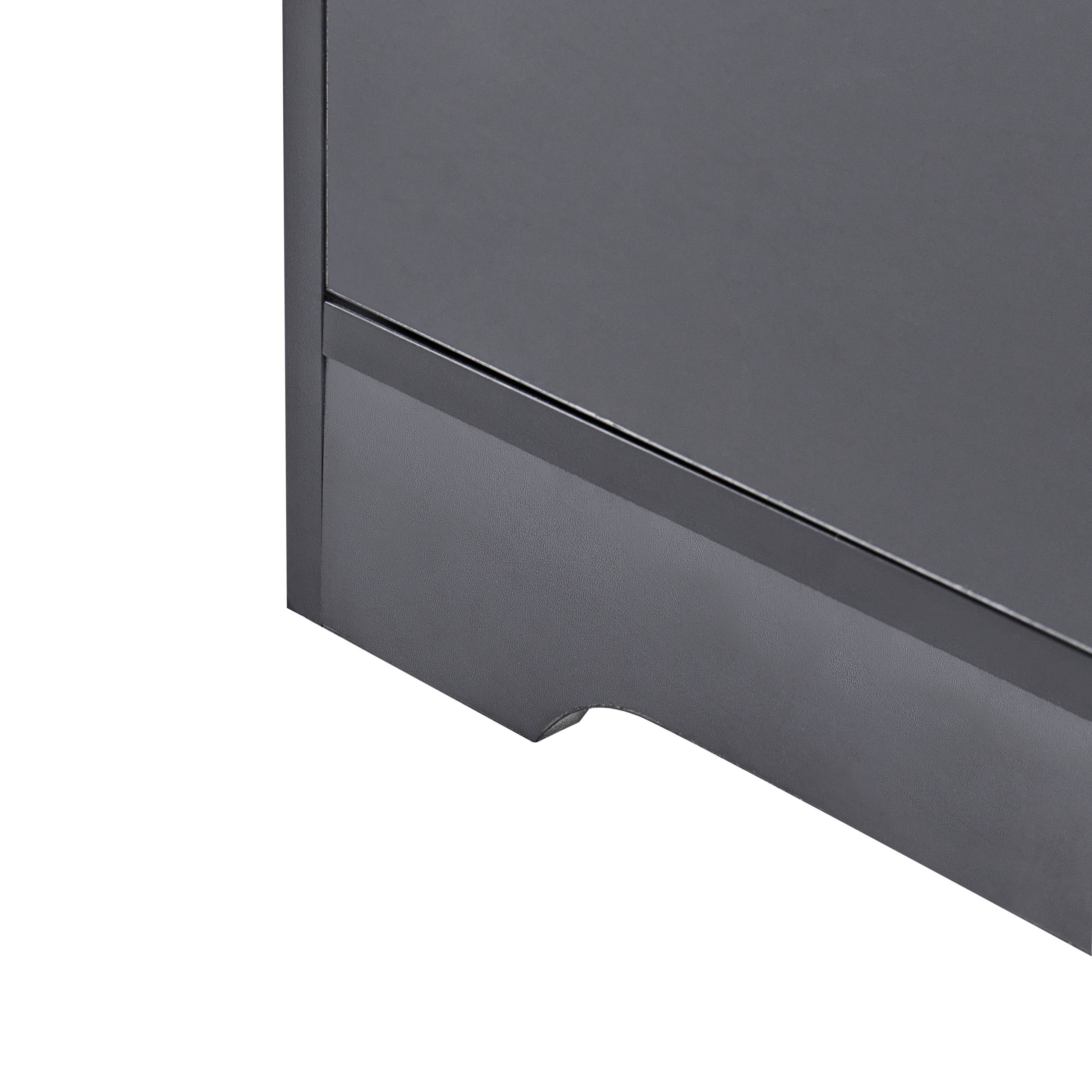 Beliani - Commode MDF Noir ALBERTA - 60x38x94- Beliani - Image 8