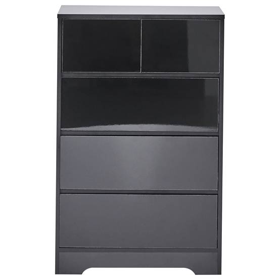 Beliani - Commode MDF Noir ALBERTA - 60x38x94- Beliani - Image 5