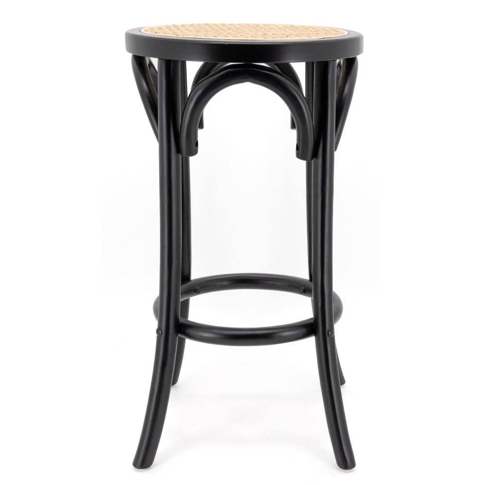 Aubry Gaspard - Tabouret en bouleau et cannage rotin - Image 3