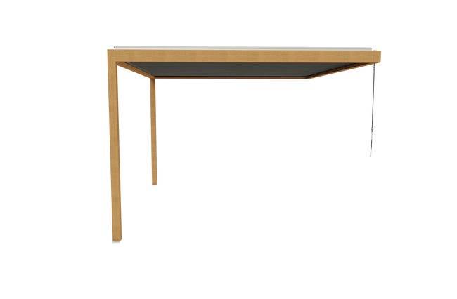 Pergola Bioclimatique Aluminium Adossée Aspect Bois 4x3,5 Manuelle S ORIAL France - Image 5