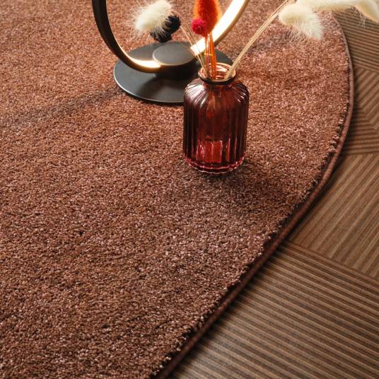 Decoweb - Tapis ovale - Lumicolor - Marron auburn - 160 x 230 cm - Decoweb - Image 4