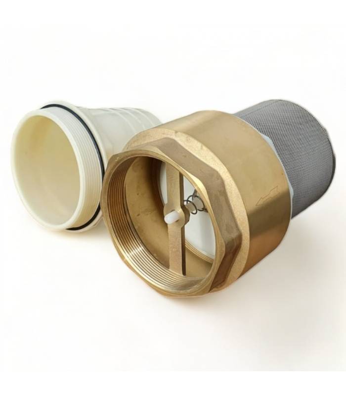 Clapet anti retour en laiton avec crépine et manchette, pour pompe - 4 pouces (100 mm) - Image 2