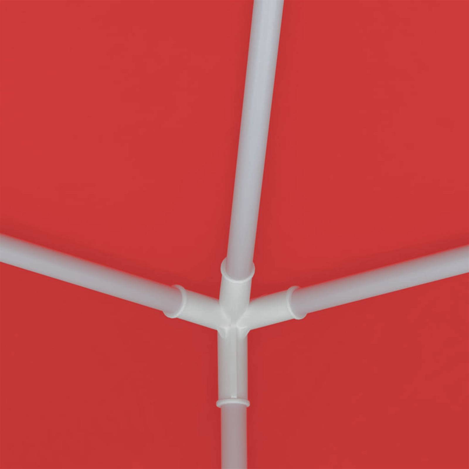 ComfortXL - Tente de réception PE acier rassemblements plein air fenêtres latérales 250x250cm rouge - ComfortXL Outdoor Living - Image 9