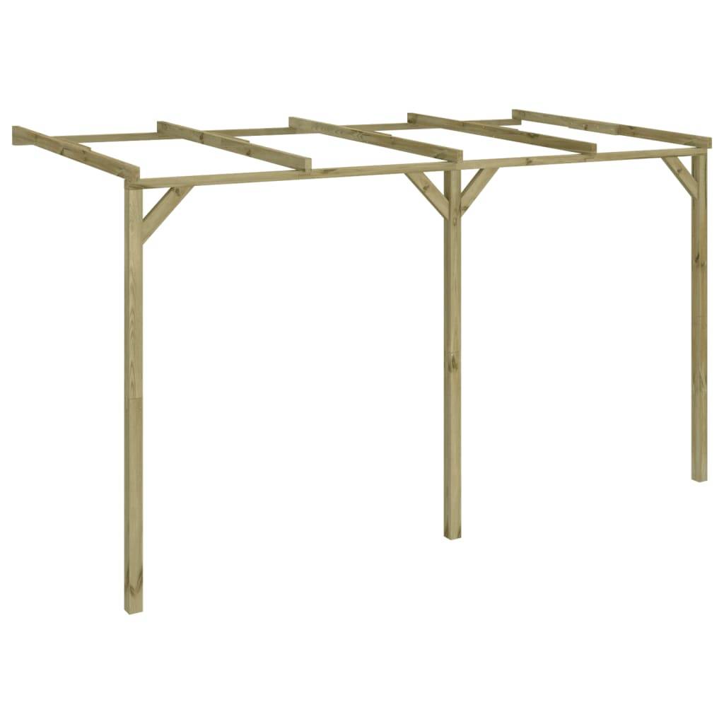 Pergola - Tonnelle de jardin à appentis 2 x 4 x 2,2 m Bois - Image 2