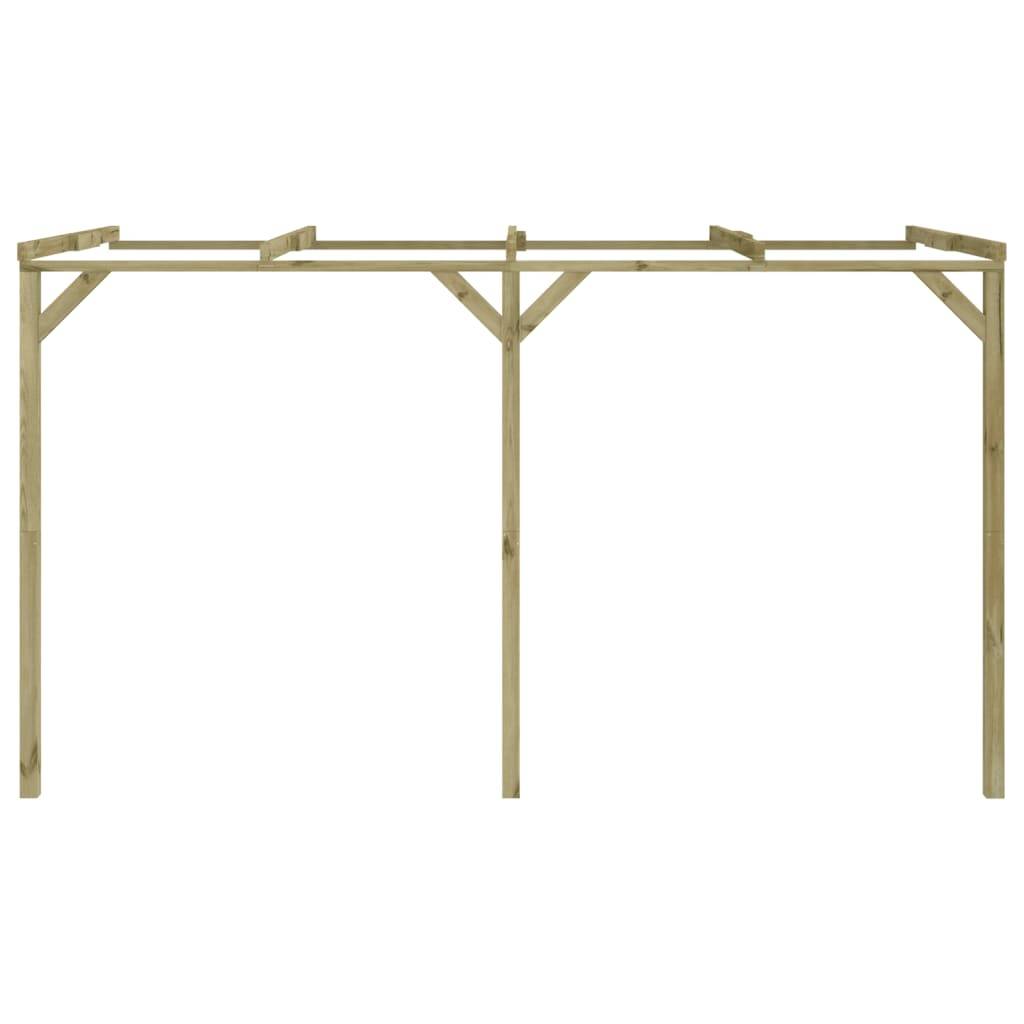 Pergola - Tonnelle de jardin à appentis 2 x 4 x 2,2 m Bois - Image 1