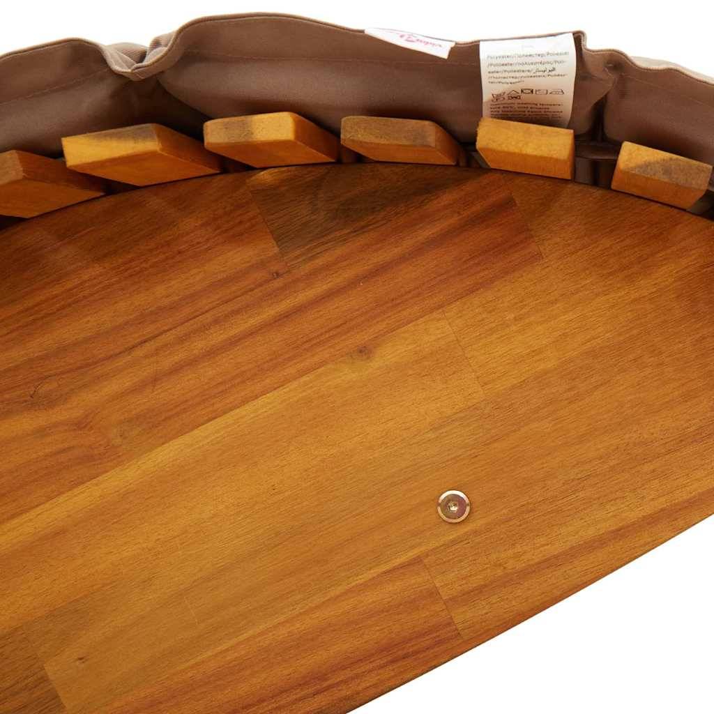 PANGIVO - Transat bois acacia marron 60 x 154 x 74 cm avec coussin, Poids :30kg - PANGIVO - Image 8