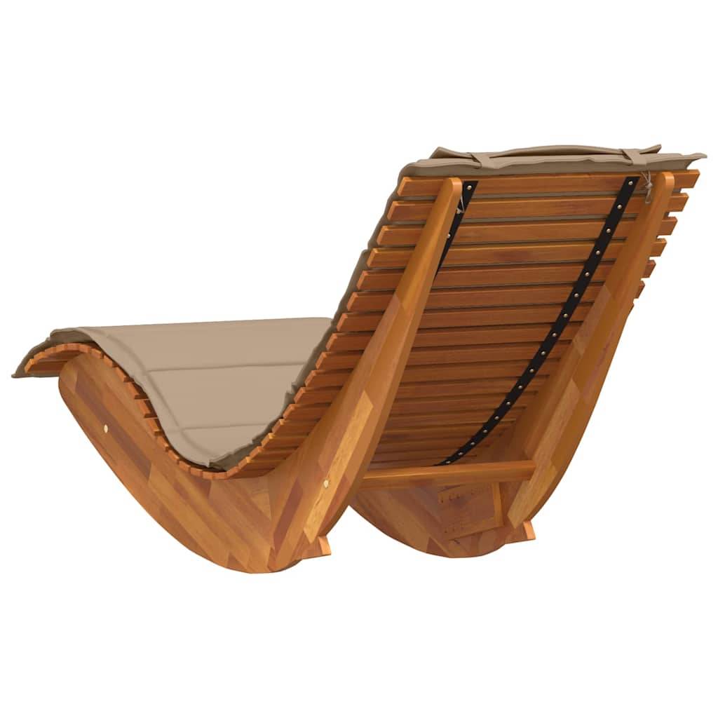 PANGIVO - Transat bois acacia marron 60 x 154 x 74 cm avec coussin, Poids :30kg - PANGIVO - Image 7