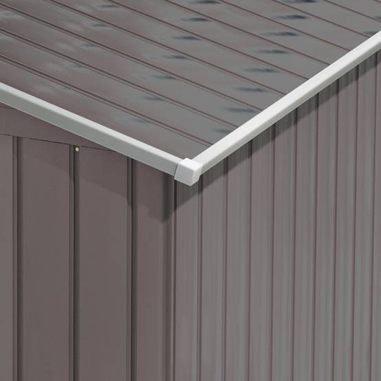 Abri de jardin en acier pour extérieur rangement outils 213x130x185cm Gris - ComfortXL Outdoor Living - Image 7