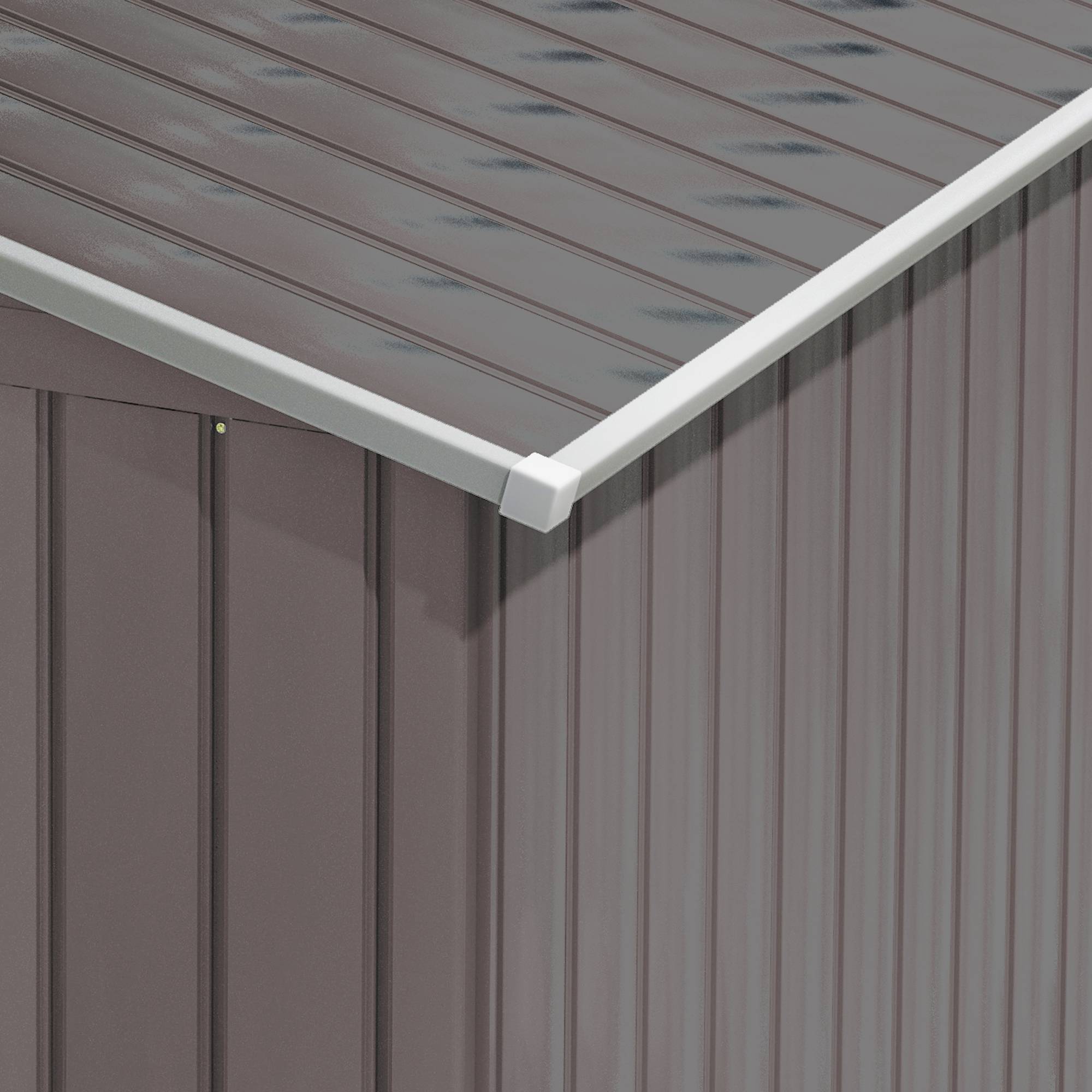 Abri de jardin en acier pour extérieur rangement outils 213x130x185cm Gris - ComfortXL Outdoor Living - Image 7