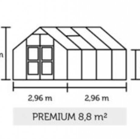 Juliana - Serre en polycarbonate 8,8 m² Premium, aluminium - Juliana - Image 4
