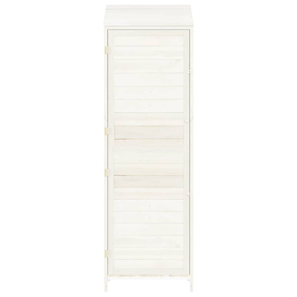 Vidaxl - Remise de jardin Blanc 55x52x174,5 cm Bois de sapin solide vidaXL 152187 - Image 9