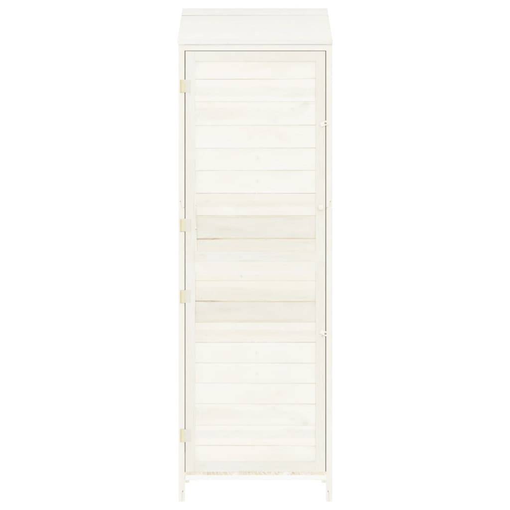 Vidaxl - Remise de jardin Blanc 55x52x174,5 cm Bois de sapin solide vidaXL 152187 - Image 5