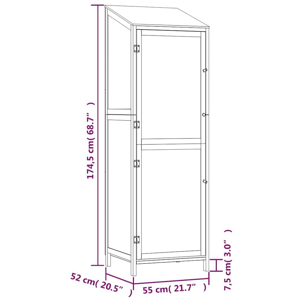 Vidaxl - Remise de jardin Blanc 55x52x174,5 cm Bois de sapin solide vidaXL 152187 - Image 3