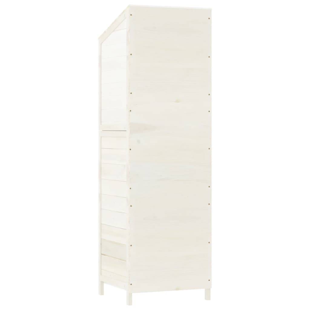 Vidaxl - Remise de jardin Blanc 55x52x174,5 cm Bois de sapin solide vidaXL 152187 - Image 7