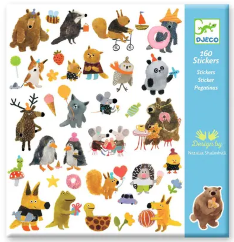 STICKERS PAPIER - Fluffy Friends - Djeco