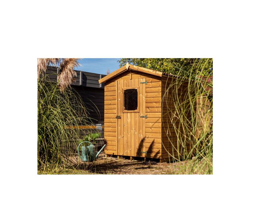 Habrita - Abri en panneaux de bois massif traité 19 mm - S.u. 2,25 m² - Toit double pente Habrita - Image 2