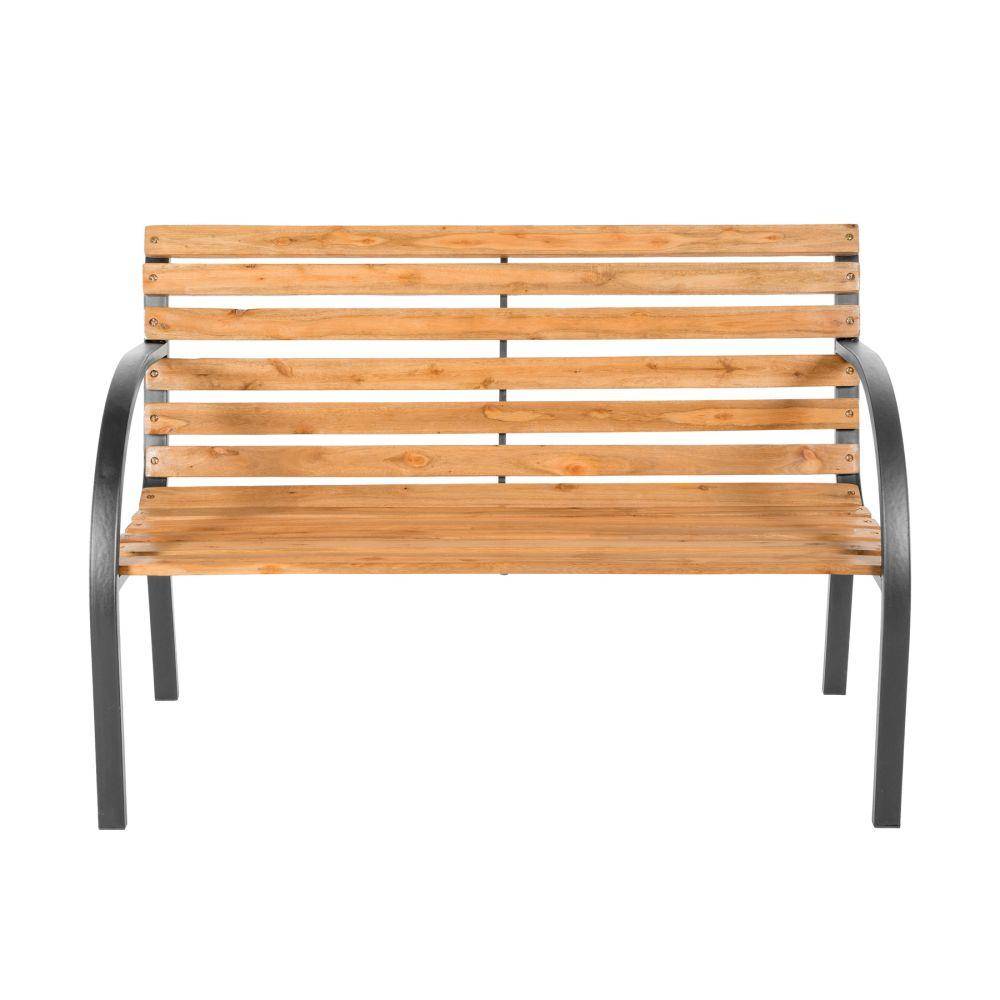 Helloshop26 - Banc de jardin bois meuble 120 cm - Image 2