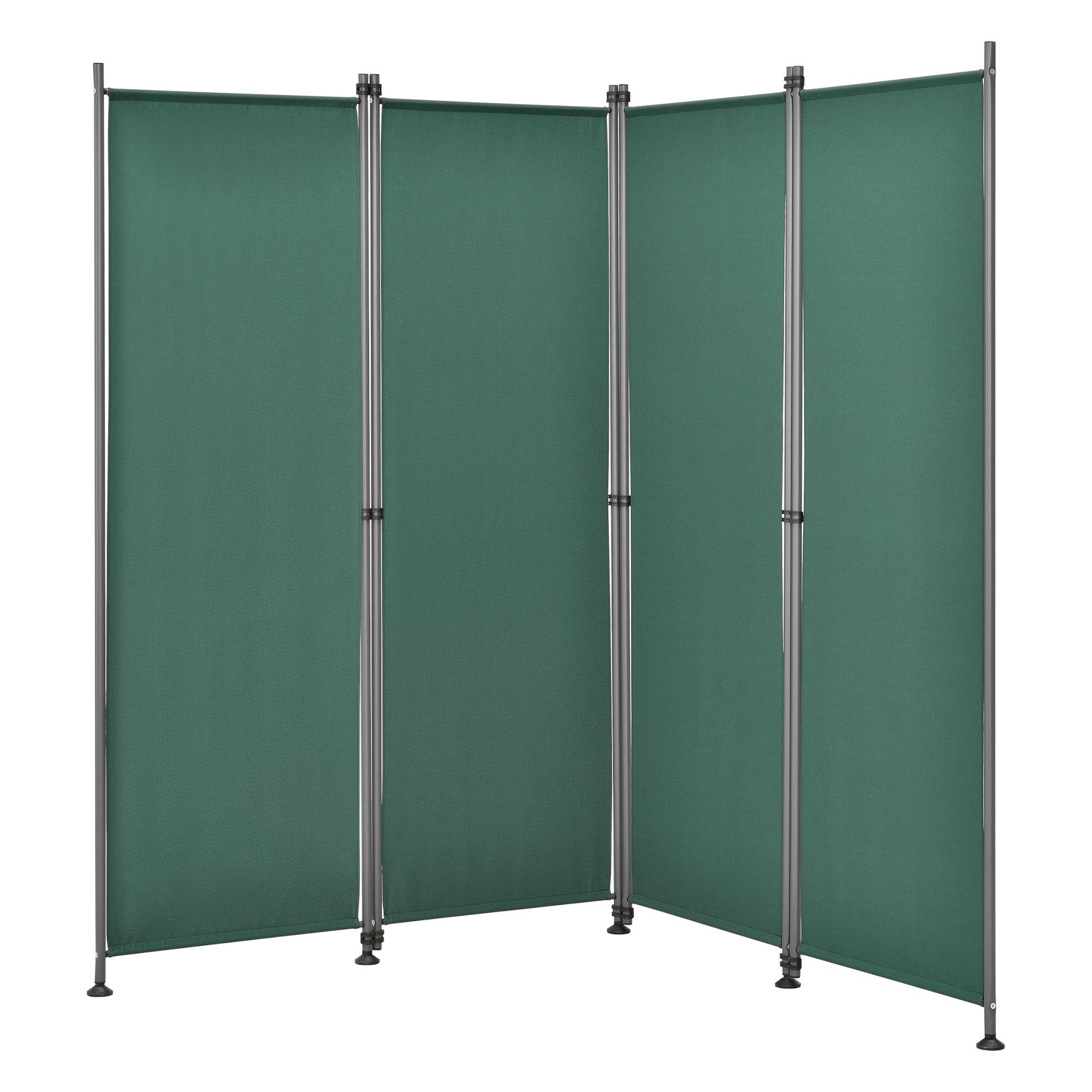 Helloshop26 - Brise-vue à 4 panneaux polyester 215 x 170 cm vert foncé - Image 2