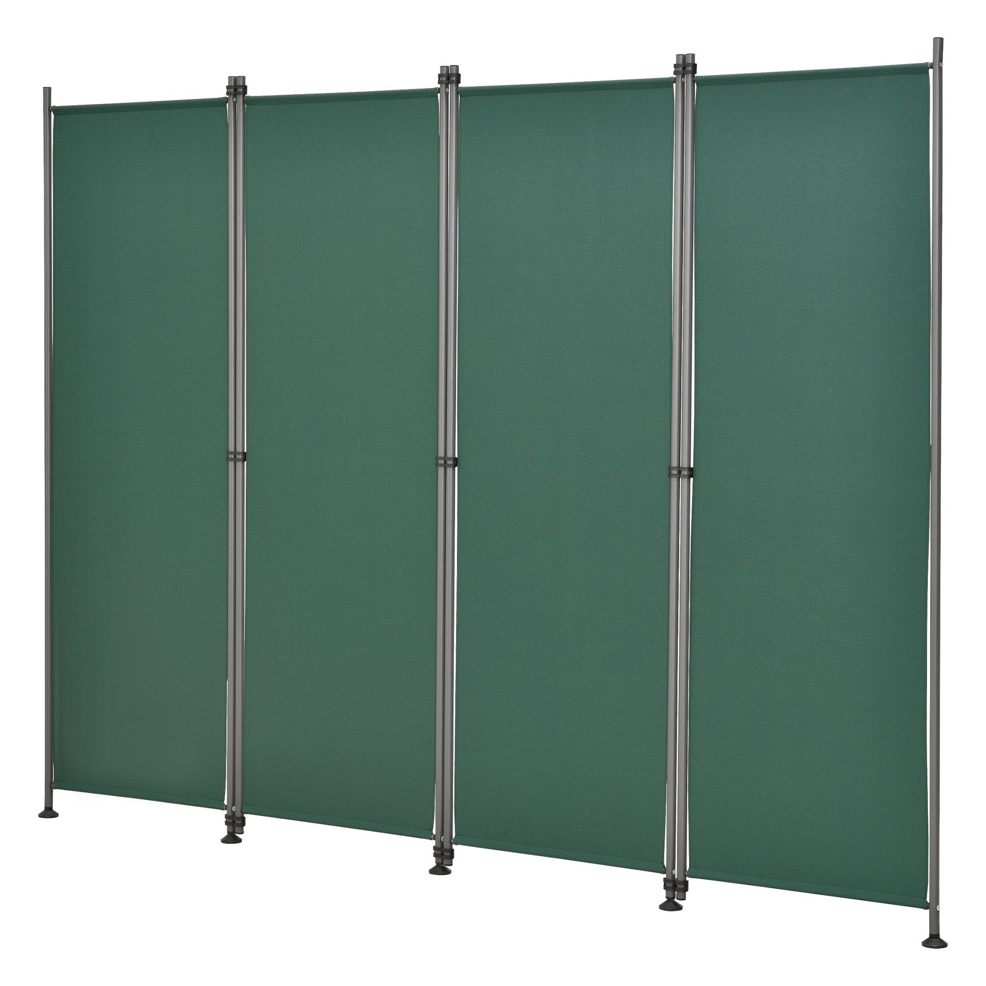 Helloshop26 - Brise-vue à 4 panneaux polyester 215 x 170 cm vert foncé - Image 3