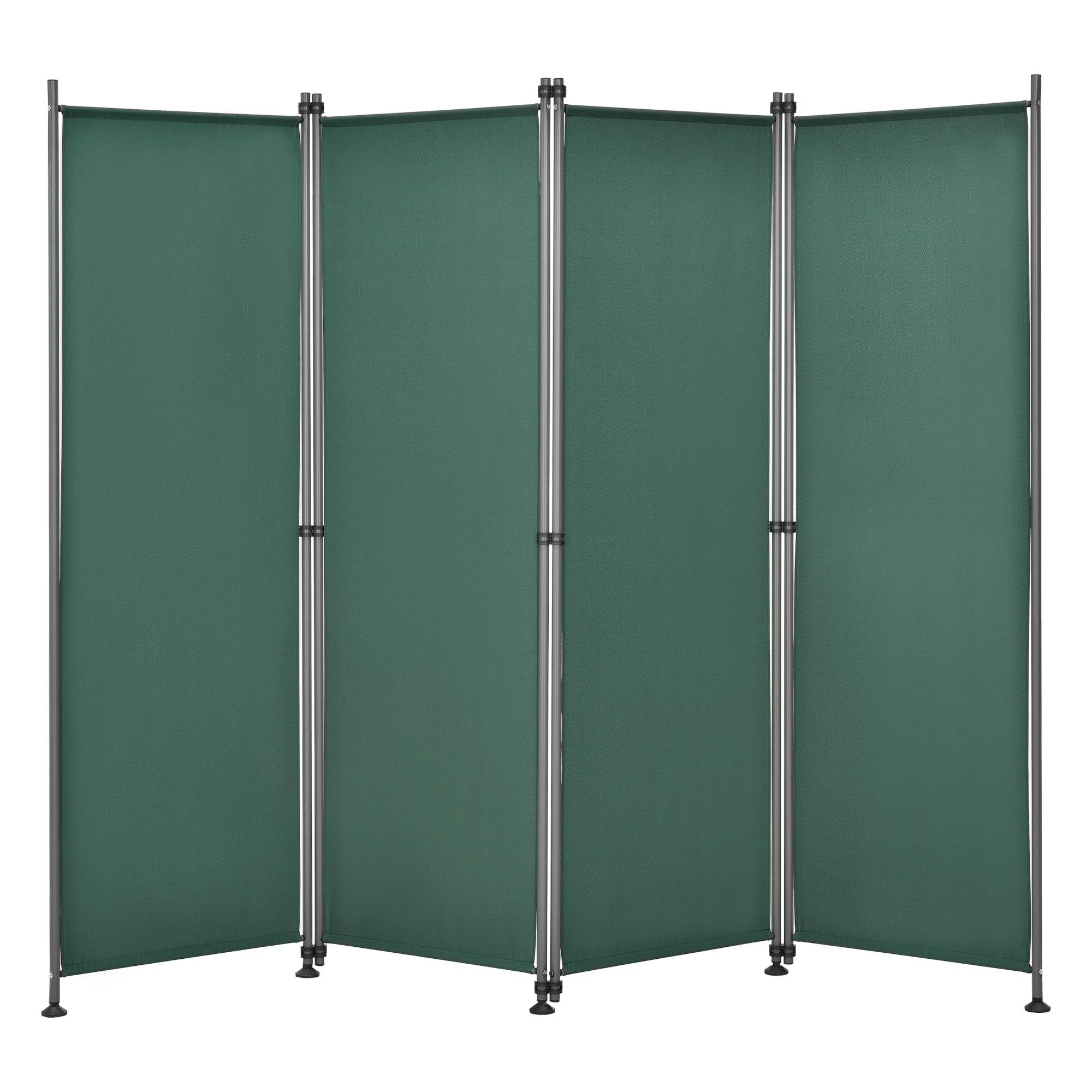 Helloshop26 - Brise-vue à 4 panneaux polyester 215 x 170 cm vert foncé - Image 1