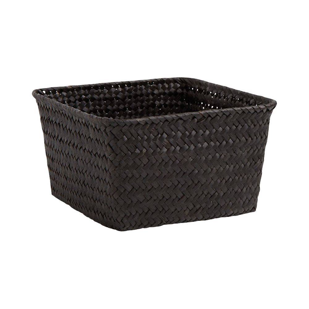 Aubry Gaspard - Corbeilles en palmier teinté noir (Lot de 3) - Image 2